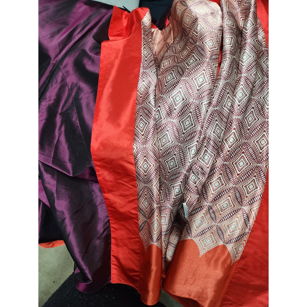 Shamask Printed Lined Sangria Open Front Jacket 3 - image 5